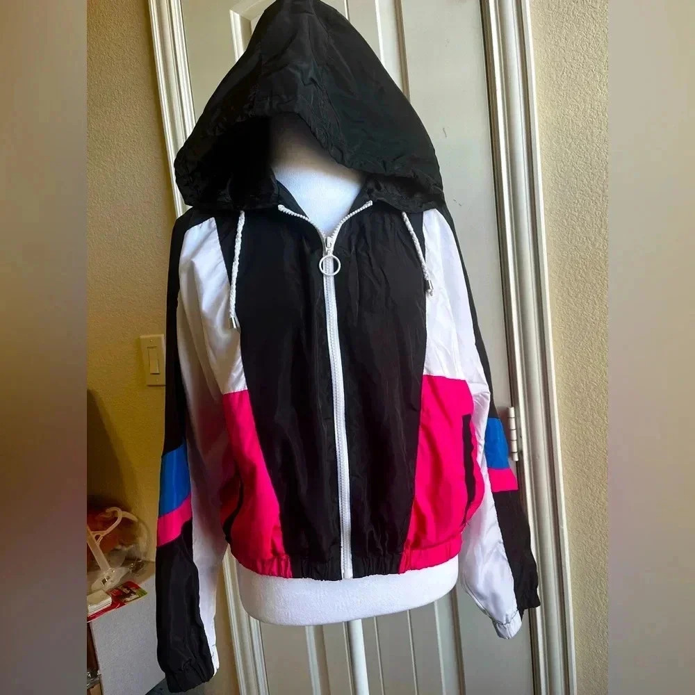 NWOT 90’s color block windbreaker for teen girl